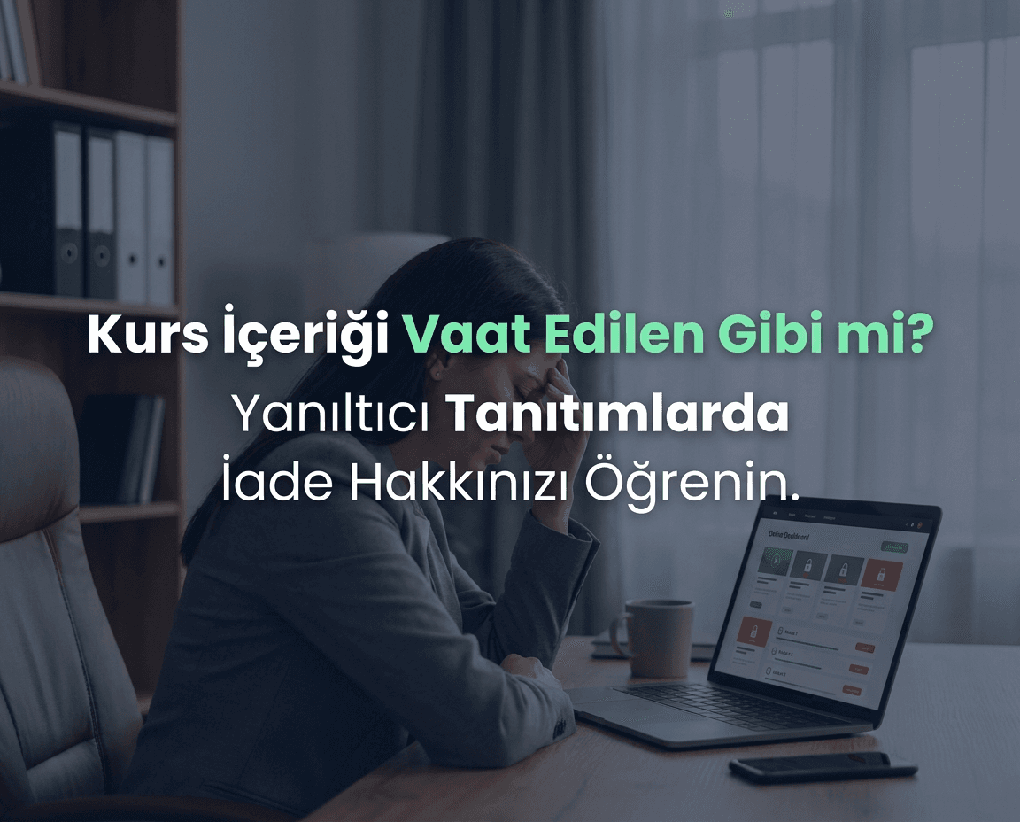 Kursa Kaydoldum, İçerik Vaat Edilenle Aynı Değil: Eğitim Platformuna Karşı Haklarınız