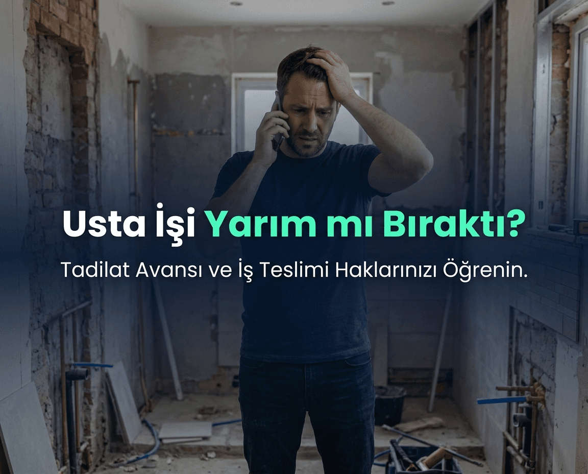 Tadilat Ustası Avansı Aldı, İşi Yarım Bıraktı: Haklarınız